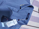 梦特娇（MONTAGUT）夏季男士Polo衫含桑蚕丝商务刺绣休闲百搭T恤 雾霾蓝 50  实拍图