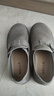 百丽厚底保暖毛毛鞋女2025冬新二层牛皮复古勃肯鞋JD009DM5 灰单里 38 实拍图