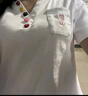 棉致短袖t恤女设计感夏季2025新款女装修身显瘦休闲V领 白色[螺纹亲肤面料] M (90-100斤） 实拍图