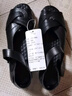 卡帝乐鳄鱼轻奢高档真皮【软皮:牛筋底】凉鞋女2026新款软底不累脚妈妈鞋中 黑色 37:鞋码偏小脚宽脚胖建议拍大一 实拍图