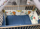 FORSUNNY婴儿床实木无漆可移动拼接床0-3岁6岁多功能升降宝宝新生儿摇摇床 进口松木+床围软包+椰棕床垫+护理换尿布台+蚊帐 婴儿用品哄娃神器无缝连接边床摇篮摇床 母婴必备 实拍图