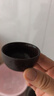 原矿紫砂功夫茶杯品茗杯茶杯套装功夫陶瓷杯家用小号主人杯泡茶 紫砂品茗杯黑色 35ml 6只 实拍图