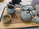 初伍竹制茶盘茶具套装家用小型沥水茶台汝窑功夫茶壶茶杯轻奢高档套餐 实拍图