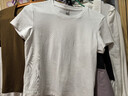 京东京造短袖T恤女罗纹25秋季新款修身显瘦百搭打底衫 白色圆领 L 实拍图
