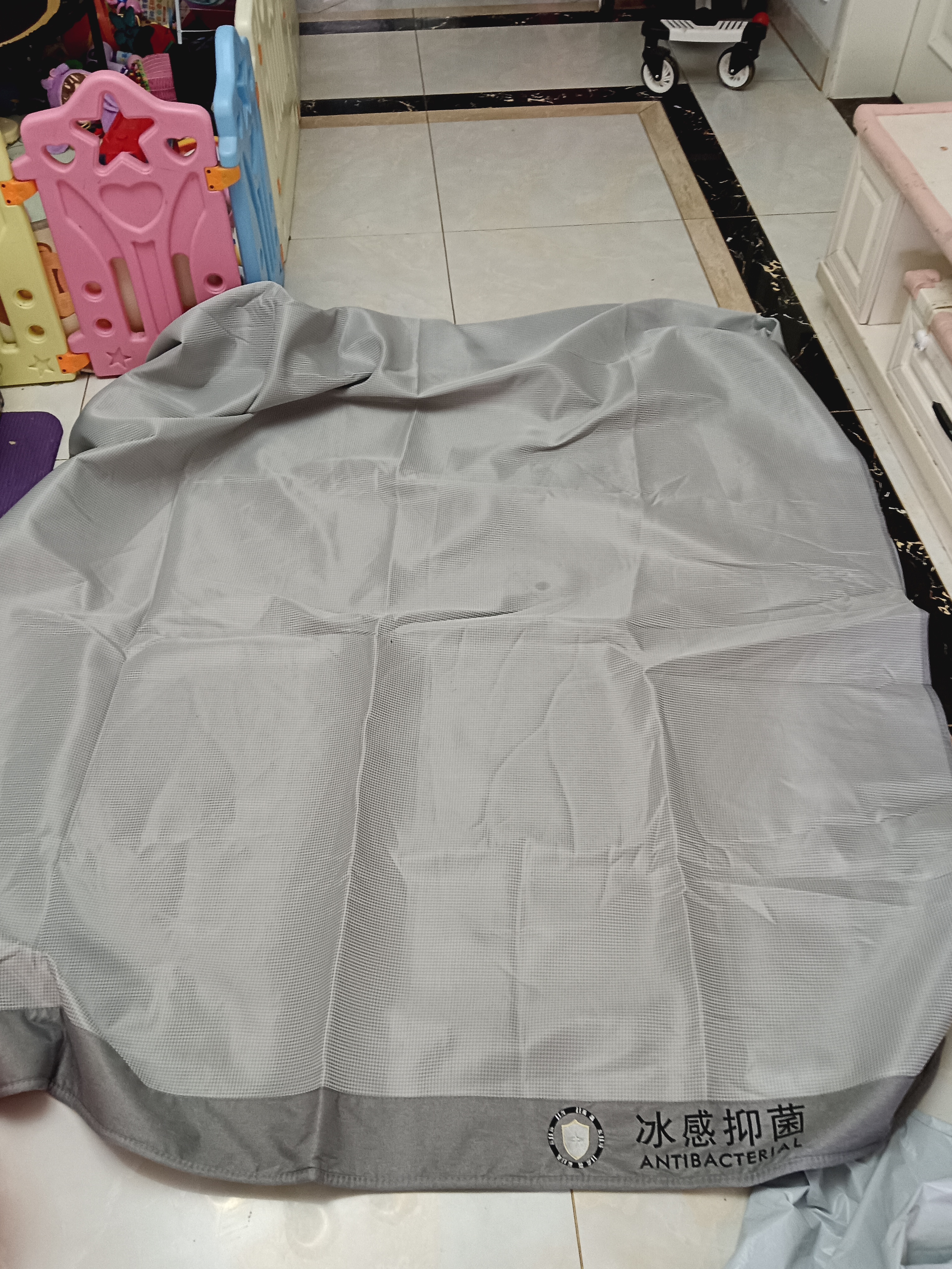 无印良品水洗冰丝床笠180x200cm夏季凉感碳光床罩席梦思全包床垫保护套罩 银灰-床笠款 【凉而不冰 丝滑裸睡】 180cm*200cm 凉感三件套 实拍图