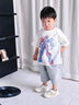G.DUCKKIDS小黄鸭童装男童套装夏季2025儿童衣服宝宝潮酷太空人短袖两件套潮 太空人套装 米白色geioqgg 100 建议2~3岁【 90-100cm】 实拍图