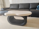 适航意式客厅茶几轻奢风高级家用小户型现代风茶台极简网红云朵茶几 黑架米白桌面100_69_45 实拍图