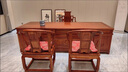 家梦绮2025新款实木办公桌书桌家用写字台办公室老板桌古典大班台组合 1.6办公桌单桌 实拍图