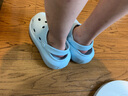 朴西奶酪踩屎感洞洞鞋女厚底凉鞋沙滩包头拖鞋外穿情侣 冰河蓝 35-36 实拍图