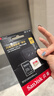 闪迪（SanDisk）256GB TF(MicroSD)内存卡 4K极速金卡A2 V30 U3行车记录仪 运动相机无人机 监控存储卡 读190MB/s 实拍图