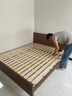 兴瑀汇实木床1.5米1.8m新中式双人床胡桃色木床主卧家用现代简约单人 胡桃色床+床头柜1 1.8米*2米框架结构 实拍图