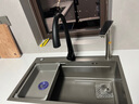 箭牌（ARROW）厨房隐藏抽拉龙头冷热 洗手盆多功能水龙头 天鹅颈外形AE45110MB 实拍图