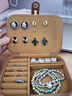 妙占 美拉德首饰收纳盒耳环耳钉项链戒指手饰品盒精致高档大容量 复古棕【16*11*5cm】 实拍图
