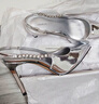 CHARLES&KEITH质感链条尖头高跟凉鞋子女鞋生日礼物女送女友CK1-60280377 Silver银色 37 (235) 实拍图