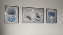 Sixpoetry 客厅装饰画现代简约沙发背景墙壁画轻奢三联晶瓷画大气高档挂画 富羽纳祥（铝合金外框） 镶钻画左右50*70+中间100*70亮面 实拍图