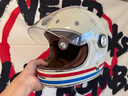 BELL复古头盔BULLITT布利特男女赛车骑行碳纤维安全四季摩托机车全盔 Bullitt-复古红蓝条纹【新配色】 XL码(适合57-58cm头围) 实拍图
