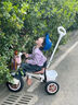 星孩儿童三轮车1-3-2-6岁大号宝宝婴儿手推车脚踏自行车幼儿园童车 高配彩轮+推把 粉色 实拍图