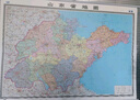 山东省地图 地图挂图 大尺寸1.5米*1.1米 无拼缝 办公室、会议室挂图挂画背景墙面装饰 青岛 济南 日照 泰安 实拍图