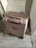 欧遥行李箱次日达小型可登机拉杆旅行箱结实耐用学生大容量拉链密码箱 粉色【升级加厚】轻音万向轮 24英寸 （便携挂钩+USB+水杯架） 实拍图