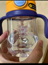 日康（rikang）水杯儿童 学饮杯 把手款宝宝吸管杯带重力球260ML 桔黄B1046 实拍图