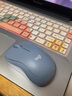 罗技（Logitech）M221 轻音鼠标 无线鼠标 办公鼠标 对称鼠标 带无线微型接收器 雾霭蓝 实拍图