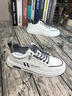 海澜之家男鞋秋季2025时尚平底百搭板鞋男士平板休闲鞋西装商务小白鞋子男 白灰色（透气款） 42 实拍图