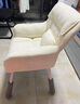 百恒达电脑椅子舒服久坐宿舍大学生学习转椅靠背沙发椅家用化妆书桌凳子 米白色（乳胶颗粒）科技布 固定款送抱枕 实拍图
