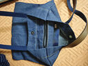 Lee时尚休闲托特包牛仔布百搭单肩包学生书包通勤挎包轻便简易手提包 牛仔蓝 实拍图