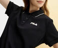 FILA 斐乐官方女子针织连衣裙时尚修身POLO领短袖裙子 正黑色-BK XL (175) 92A 实拍图