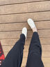 ZHR女士小白鞋女百搭真牛皮女鞋轻便透气学生休闲鞋子女 A67N 米灰37 实拍图