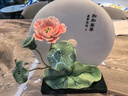 南初先生荷花平安扣摆件新中式摆件工艺品客厅办公室摆件乔迁之喜搬家礼品 和和美美平安扣长约29*9*27.5cm 实拍图