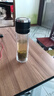 双层隔热玻璃杯耐高温水杯玻璃杯子双层高硼硅玻璃杯旅行装备 钢本色450ml 实拍图