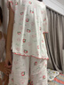 浪莎女童莫代尔睡衣夏季冰丝薄款儿童家居服新款女孩短袖短裤套装 实拍图