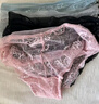浪莎（LangSha）【4条】女士内裤女性感夏季薄蕾丝内裤中腰无痕透明包臀女内裤 黑色+灰色+蓝色+粉色 L 【100-120斤】 实拍图
