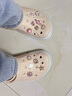 crocs卡骆驰洞洞鞋贝雅卡骆班轻便耐磨一脚蹬休闲鞋|205089 冬日白/彩色-1LI 37 /38(230mm) 实拍图