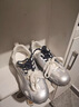 惜蕾【轻奢潮鞋】女鞋德训鞋女增高老爹鞋女轻便阿甘鞋女休闲运动鞋女 银色 38 (240mm) 实拍图