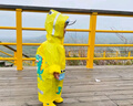 牧萌儿童雨衣男女童幼儿园小童宝宝全身防水男孩雨披 派对恐龙 XL 实拍图