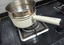 九阳（Joyoung）含钛陶瓷不粘小奶锅0氟健康辅食锅汤锅热奶16cm炉灶通用CN541(LB) 实拍图