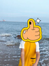 羚特赶海连体裤儿童玩水连体衣沙水服涉水服下水裤-柠檬黄 34 实拍图