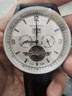 海鸥（SEAGULL）手表男自动机械表 日历周历月历镂空飞轮男士手表生日礼物男表 白 实拍图