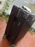 Lee高颜值铝框多功能拉杆箱皮把手行李箱大容量密码旅行箱黑色20英寸 实拍图