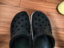 鲨鹈鹕洞洞鞋男士大码拖鞋防滑室外迪特沙滩鞋女透气包头休闲凉鞋男 迪特黑色白底 47 实拍图