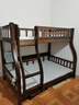 坤洲实木儿童床胡桃木高低床上下铺成人子母床两层上下床上下层实木床 爬梯款+书架+抽屉+床垫 上铺宽1.15米 下铺宽1.35米 实拍图