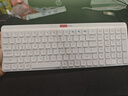 联想无线蓝牙双模静音键盘鼠标套装轻薄省电家用办公台式电脑笔记本苹果通用键鼠USB接口无线2.4G 白色单键盘【双模充电超薄静音版】 实拍图