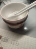 釉下彩可爱卡通碗碟套装家用高颜值陶瓷碗筷盘餐具 2碗2勺 4件套 实拍图