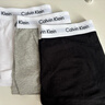 Calvin Klein内衣男士三条装ck提花腰边低腰棉质贴身防夹臀四角裤平角内裤男 U2664998-太空黑/月光白/椰青灰 3条 M 实拍图