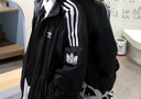 adidas休闲简约三条纹梭织立领夹克外套男装阿迪达斯官方三叶草 黑色 L 实拍图