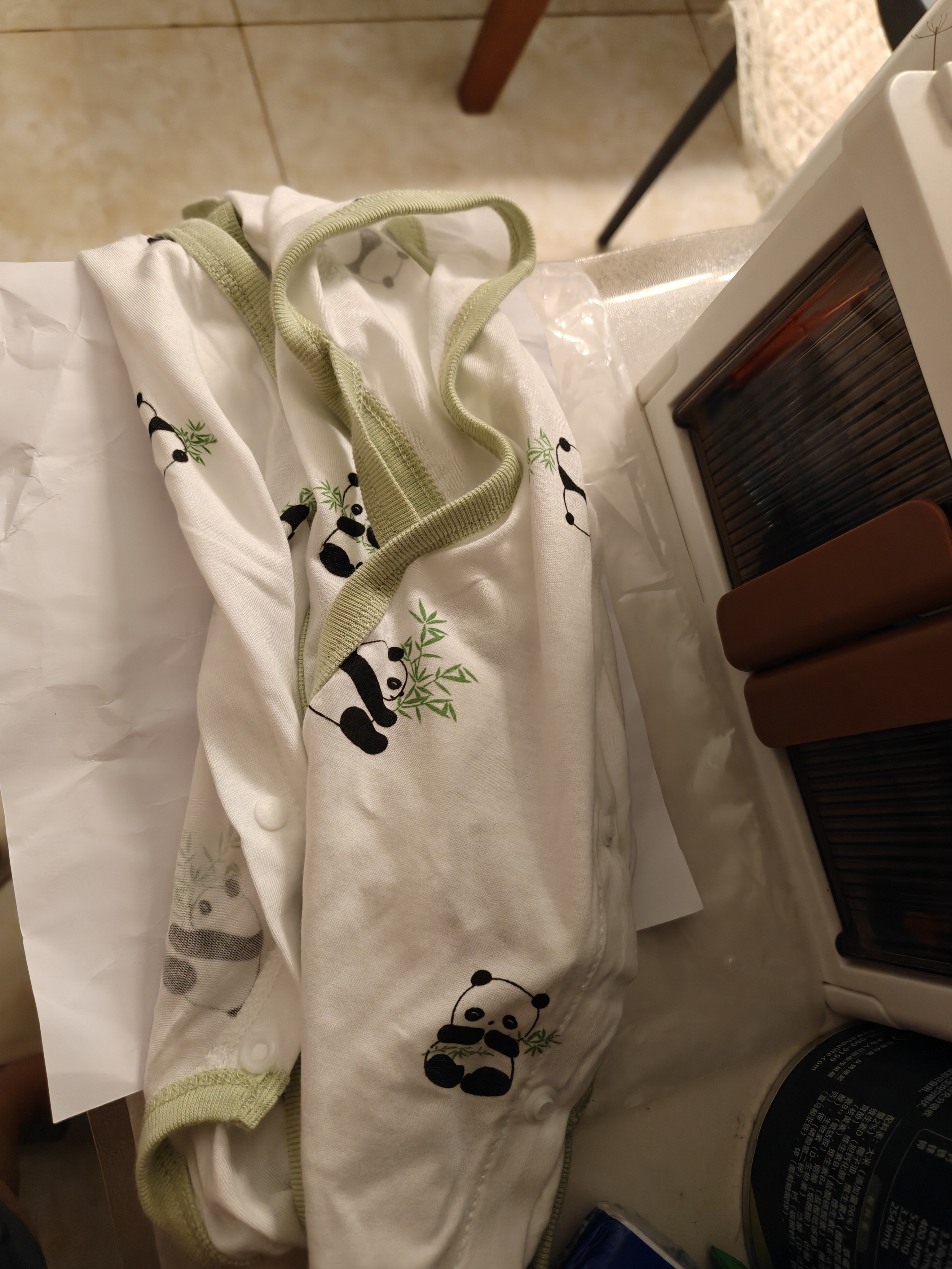 优奇宝宝琵琶衣夏季婴儿衣服夏天薄款肚兜哈衣背心纯棉夏装洋气小熊猫 实拍图