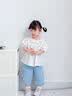 班喜迪女童衬衫夏装薄款2026新款洋气女宝宝娃娃衫纯棉上衣夏季儿童衬衣 白色 110 实拍图