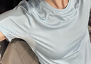 迪卡侬（DECATHLON）速干T恤男女运动户外健身宽松快干吸汗跑步短袖QUMM MH100 女款-天空蓝 M 实拍图